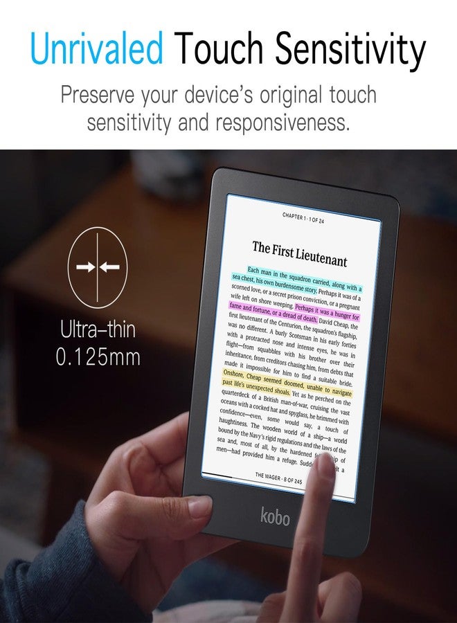MoKo 2-Pack Screen Protector for Kobo Clara 6" 2024, Anti-Glare Premium PET Protective Film Full-Coverage Matte Screen Protector - Image 5